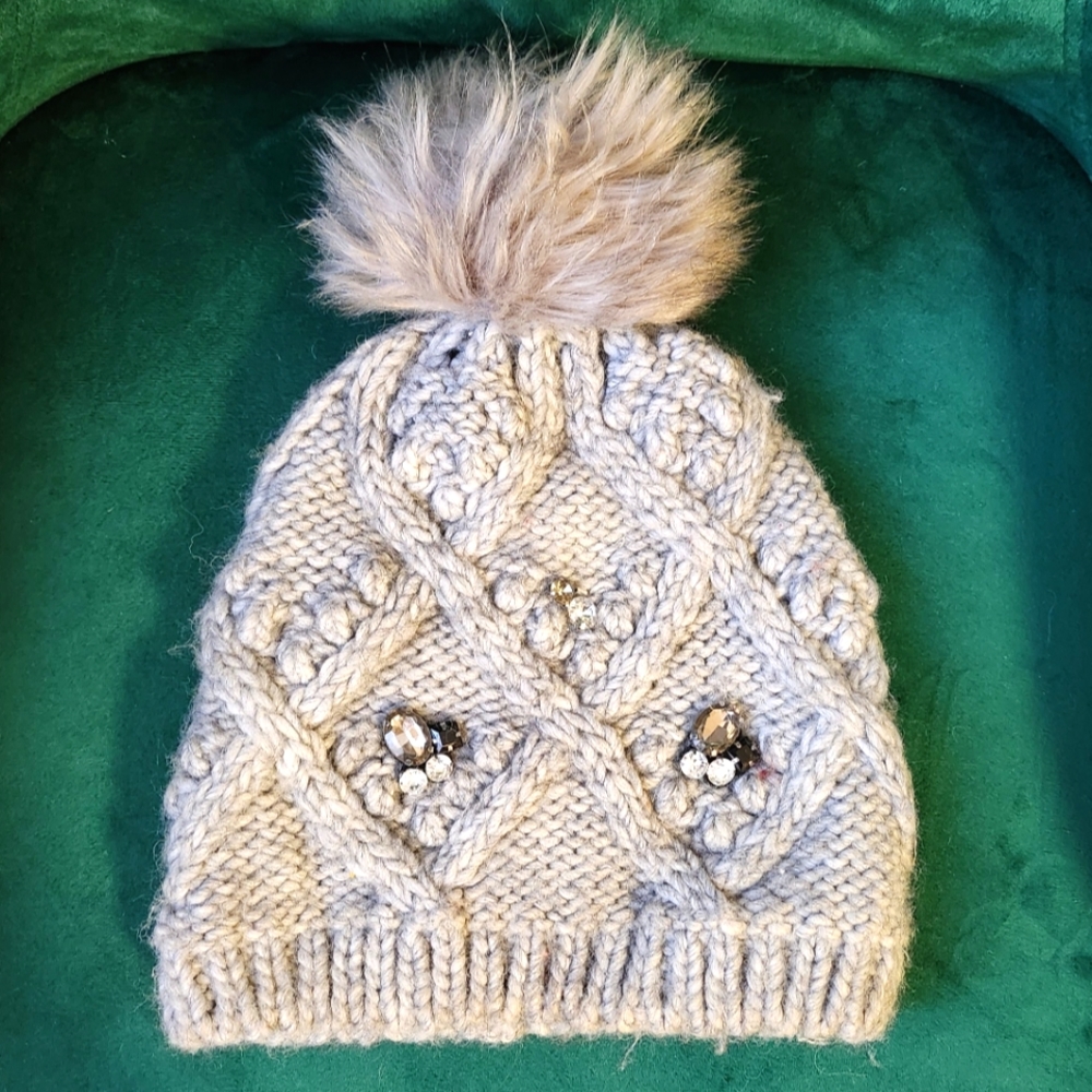 Gray Wool blend Beanie